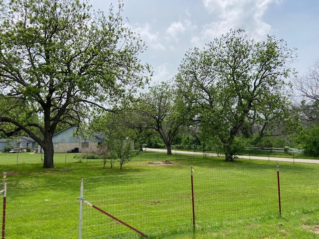 view of yard with a rural view