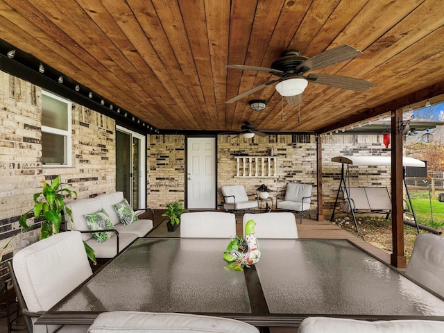 view of patio featuring an outdoor living space