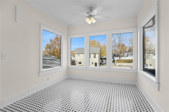 1102 Howell St, Mckinney, TX 75069 - unfurnished sunroom featuring baseboards and crown molding