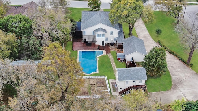 1102 Howell St, Mckinney, TX 75069 - aerial view of property and surrounding area with a pool area