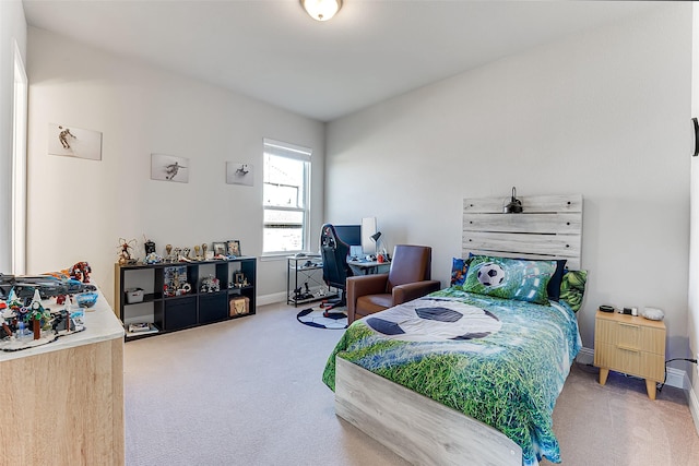 bedroom with carpet floors