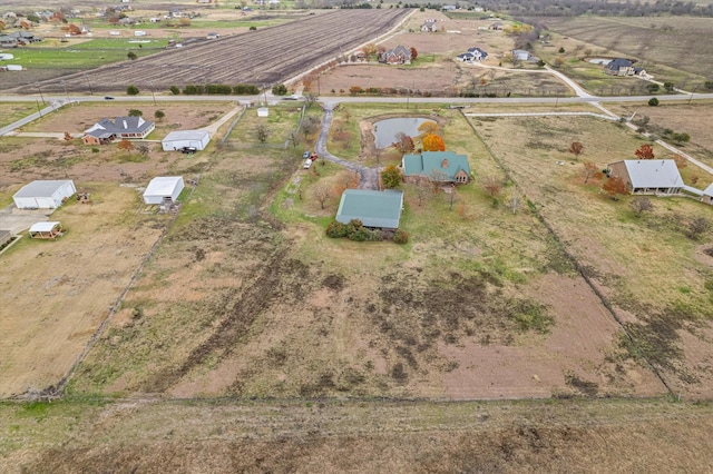 bird's eye view with a rural view