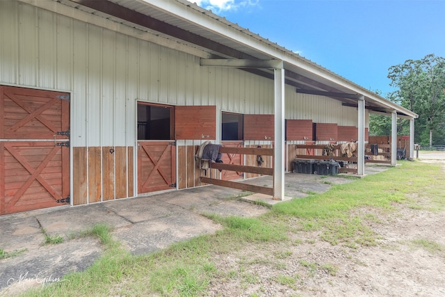 view of horse barn