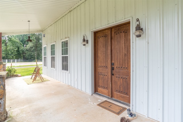 view of exterior entry