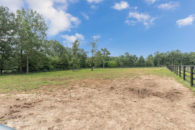 view of yard featuring a rural view