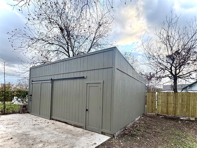 view of outbuilding