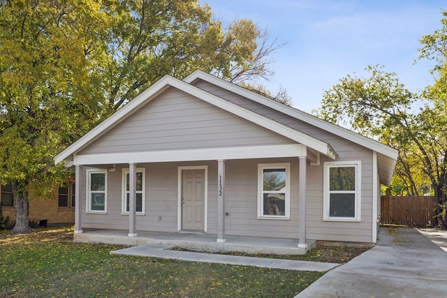 bungalow-style home featuring covered porch