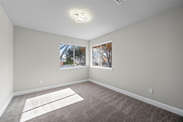 view of carpeted empty room