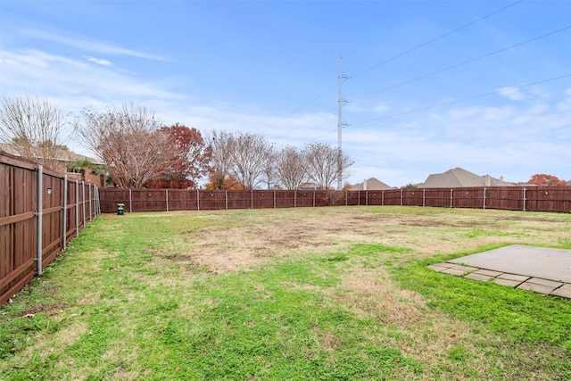 view of yard featuring a patio