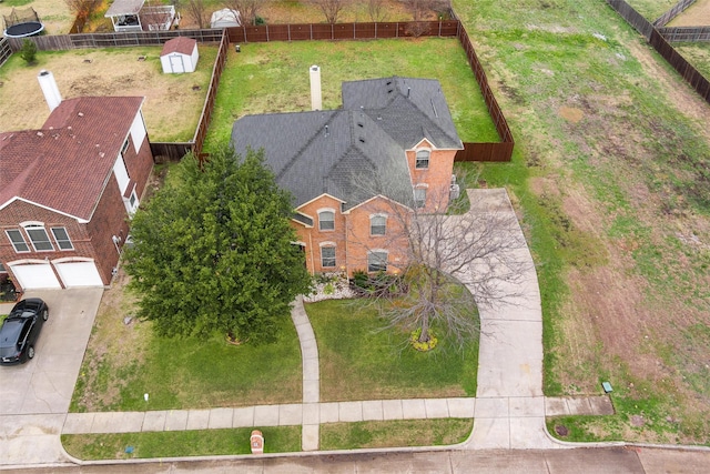 birds eye view of property