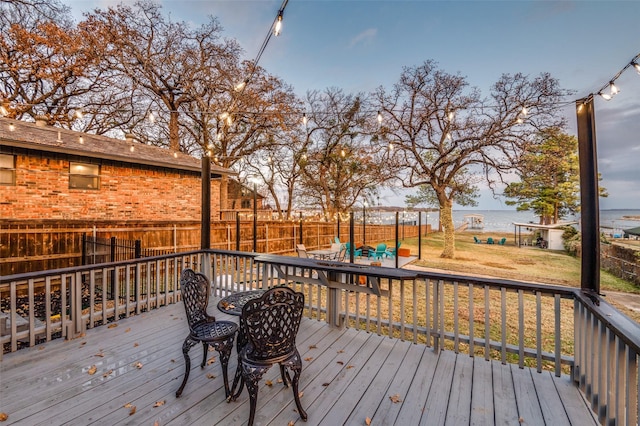 6596 Wells Burnett Rd, Fort Worth, TX 76135 - deck featuring a water view