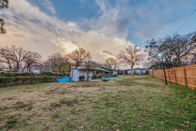 6596 Wells Burnett Rd, Fort Worth, TX 76135 - view of yard at dusk