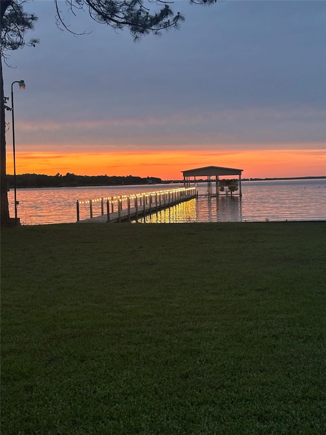 6596 Wells Burnett Rd, Fort Worth, TX 76135 - water view with a dock