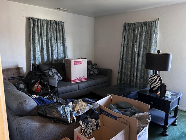 view of carpeted living room