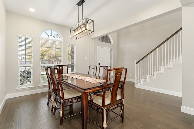 dining room featuring dark hardwood / wood-style floors