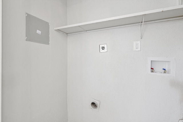 washroom featuring hookup for an electric dryer and washer hookup