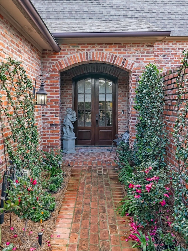 entrance to property with french doors