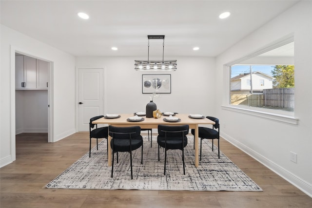 dining room featuring hardwood / wood-style flooring