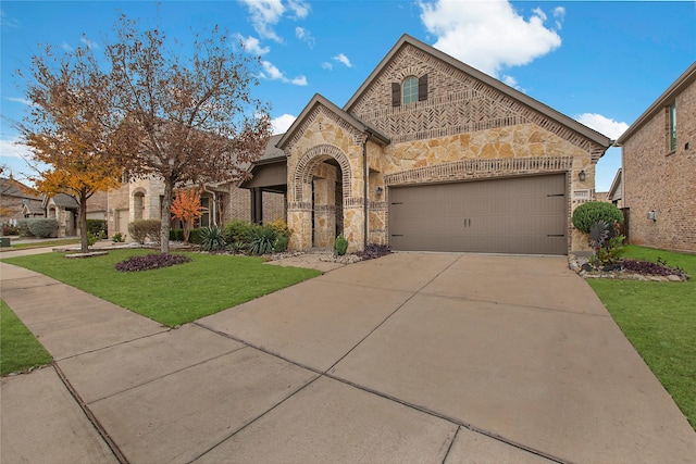 view of front of home with a front yard