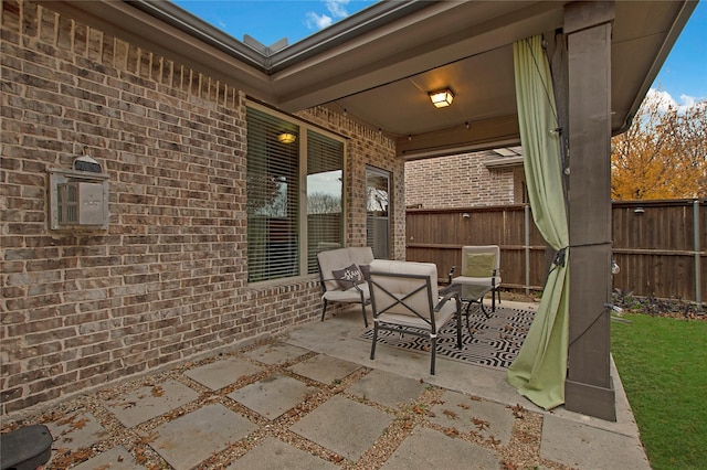 view of patio with outdoor lounge area