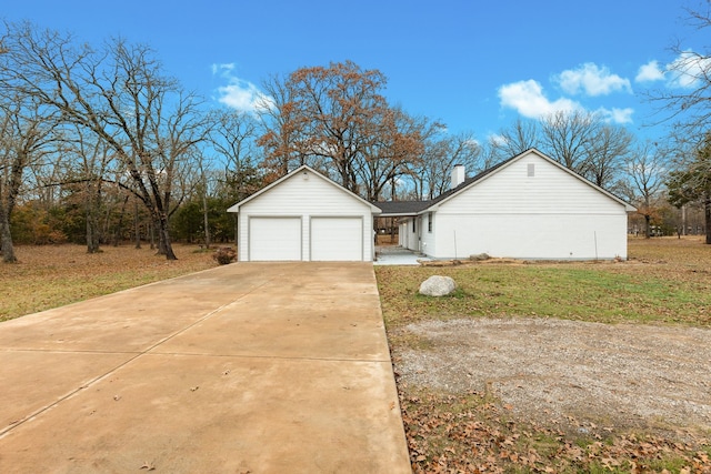 view of home's exterior featuring a garage