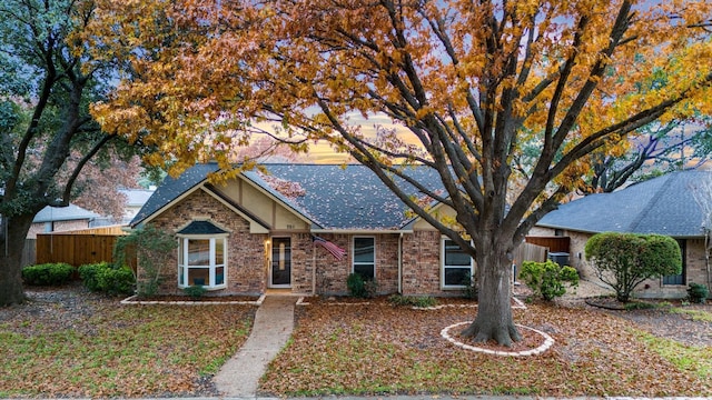 view of single story home