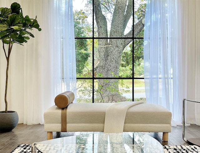 interior details with wood finished floors