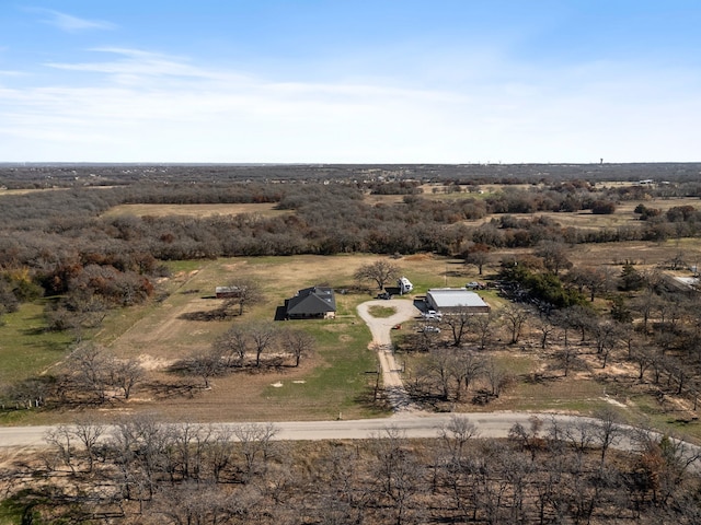 bird's eye view with a rural view