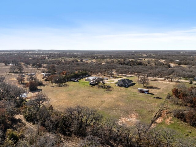 aerial view with a rural view