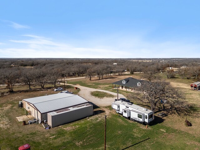 bird's eye view with a rural view