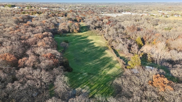 birds eye view of property featuring a rural view