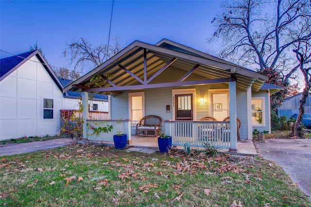 bungalow with covered porch