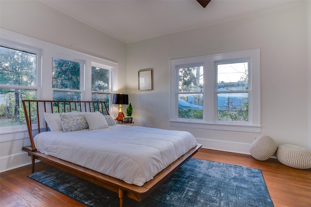 bedroom featuring hardwood / wood-style flooring