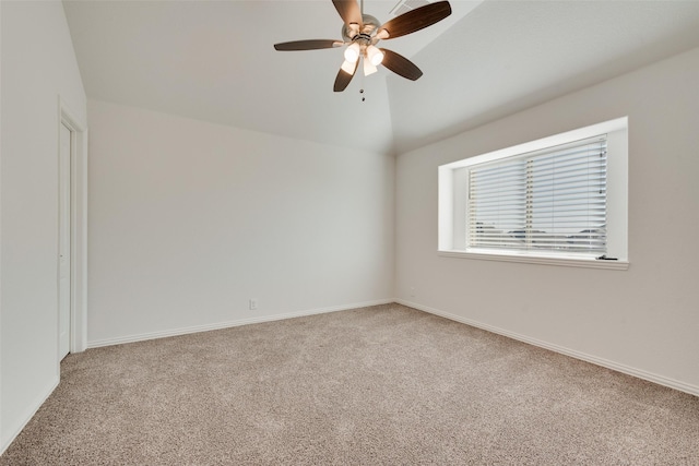 unfurnished room featuring carpet floors and ceiling fan