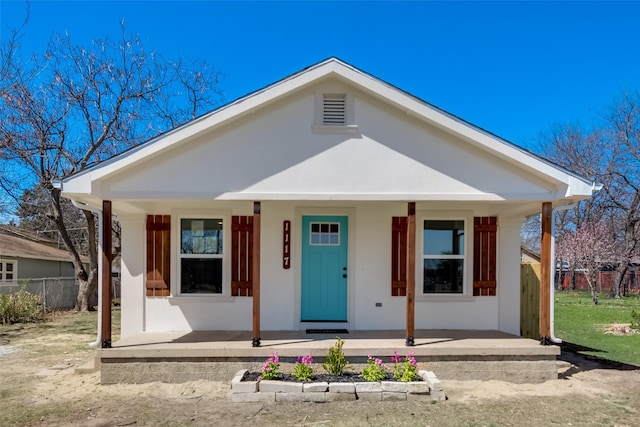 bungalow with covered porch