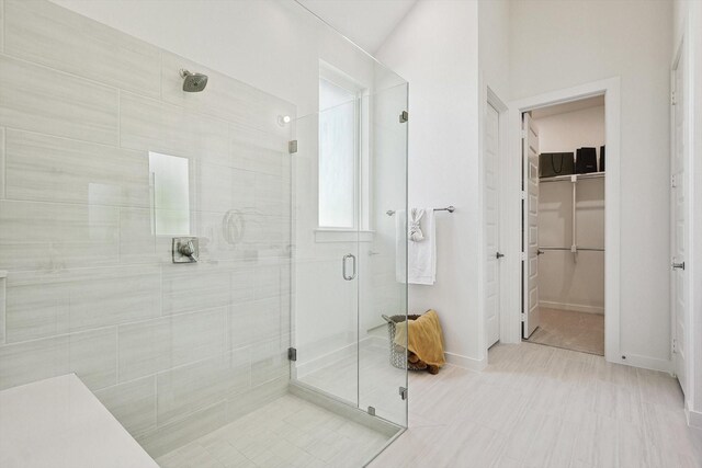 bathroom with walk in shower