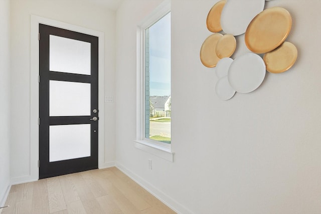 foyer featuring light hardwood / wood-style flooring