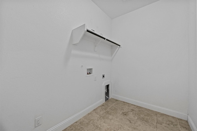 laundry area featuring washer hookup, gas dryer hookup, and electric dryer hookup