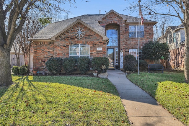 view of front property with a front yard