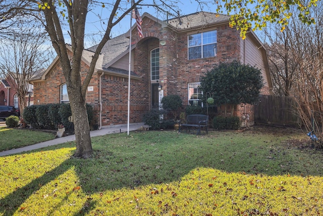 view of front of house featuring a front yard