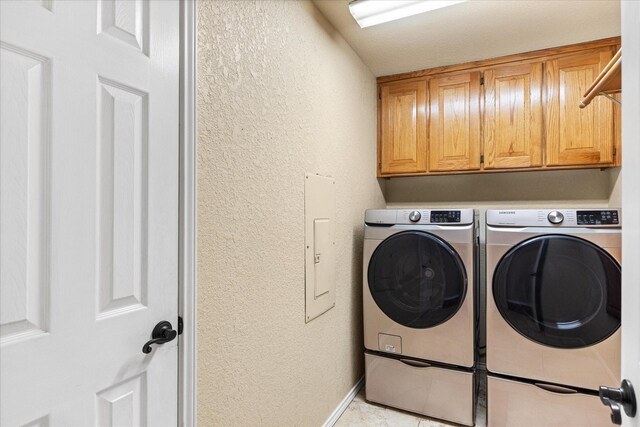 bathroom featuring tile patterned flooring, vaulted ceiling, and plus walk in shower