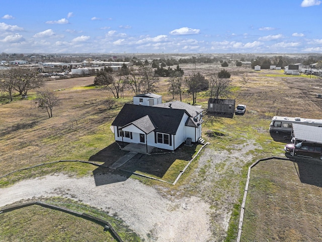 drone / aerial view with a rural view