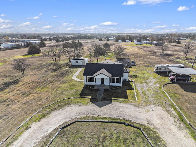 drone / aerial view featuring a rural view