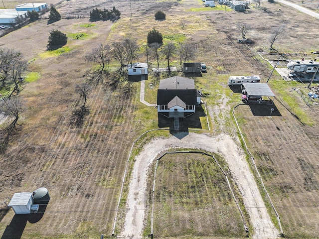 drone / aerial view with a rural view