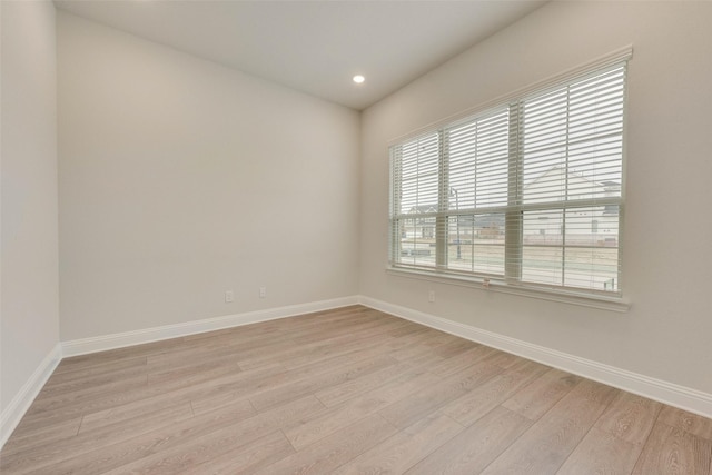 empty room featuring light hardwood / wood-style floors