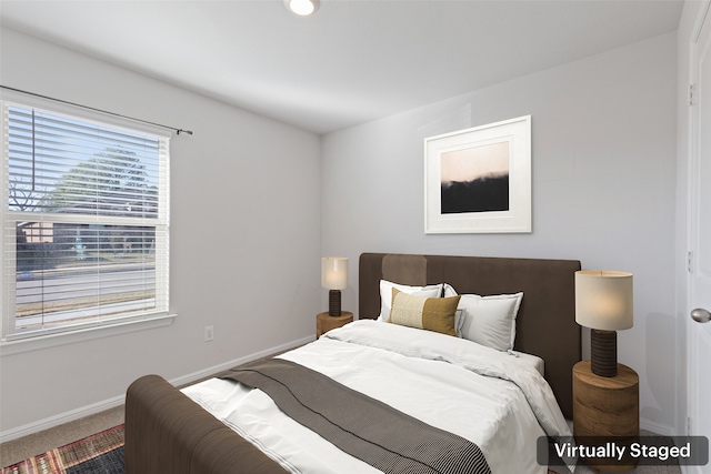 view of carpeted bedroom