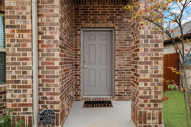 view of doorway to property