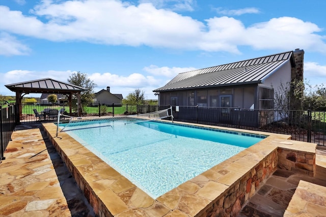 view of pool featuring a gazebo