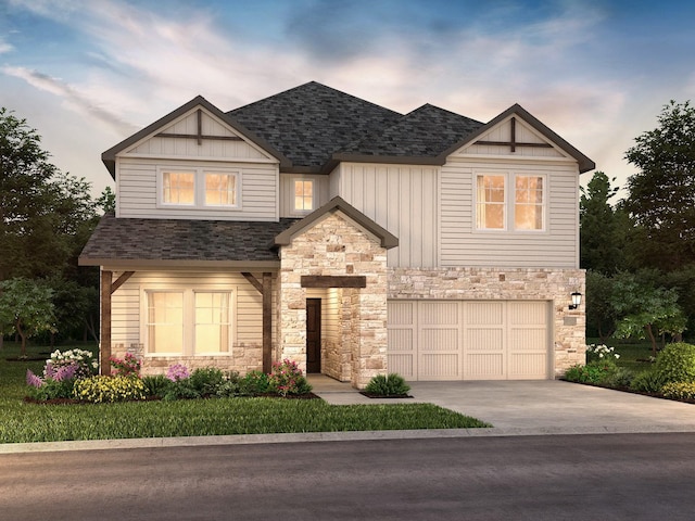 view of front of home featuring a garage