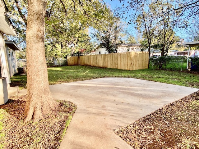 view of yard featuring a patio